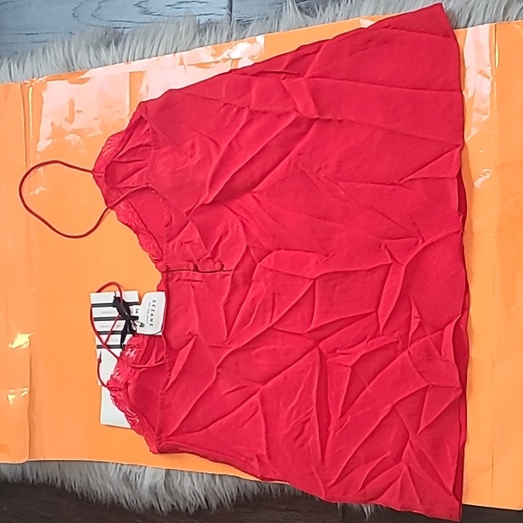Nwt! Sezane Debby silk top red - Picture 5 of 7